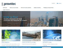 Tablet Screenshot of prointec.es